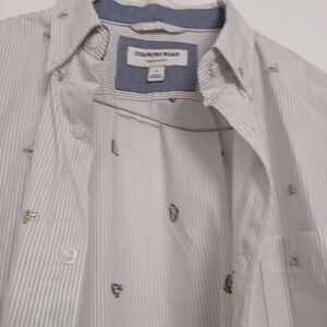 Country Road Men's White Striped Shirt